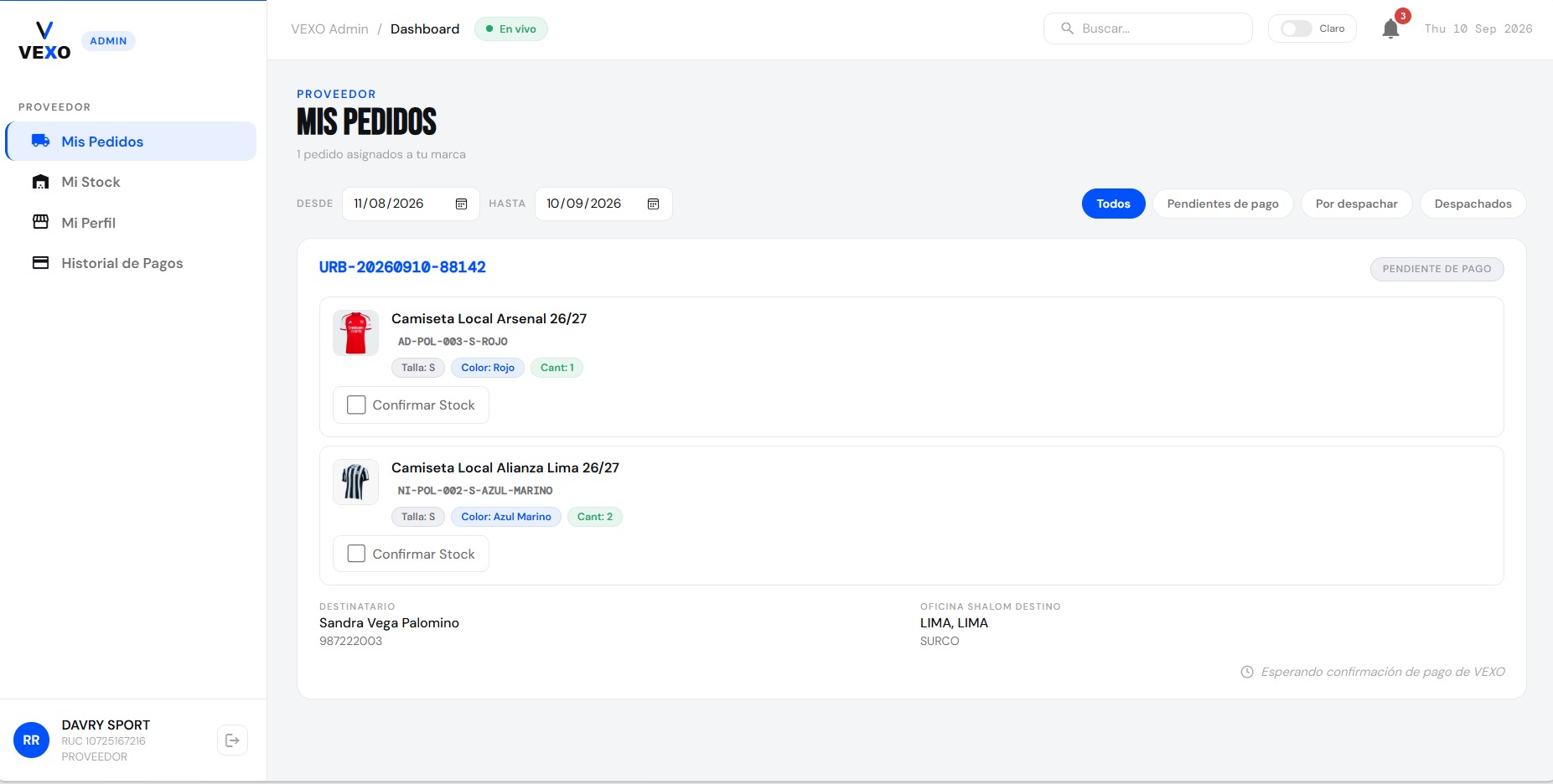 Te llega el pedido pendiente de pago