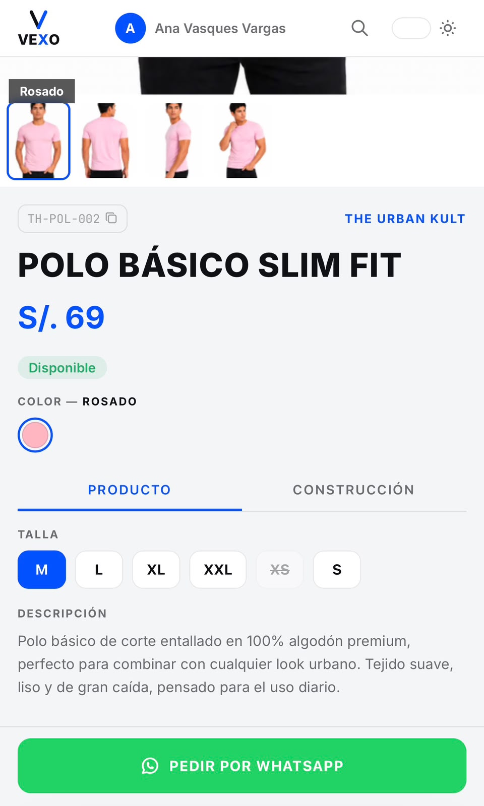 Asi el cliente escoge color u talla, si hay stock se habilita el boton wsp y el cliente podra enviarte un mensaje solicitando el producto